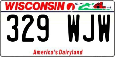 WI license plate 329WJW