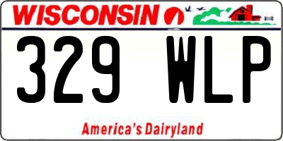 WI license plate 329WLP