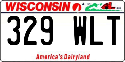 WI license plate 329WLT