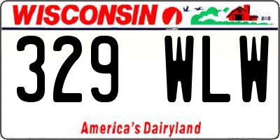 WI license plate 329WLW