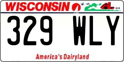 WI license plate 329WLY
