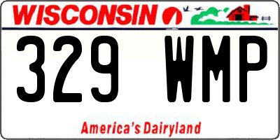 WI license plate 329WMP