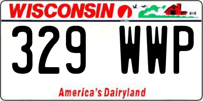 WI license plate 329WWP