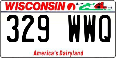 WI license plate 329WWQ