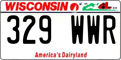 WI license plate 329WWR