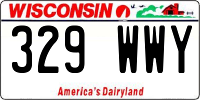 WI license plate 329WWY
