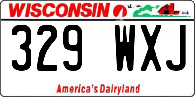 WI license plate 329WXJ