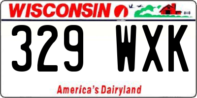WI license plate 329WXK