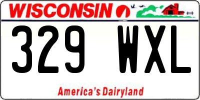 WI license plate 329WXL