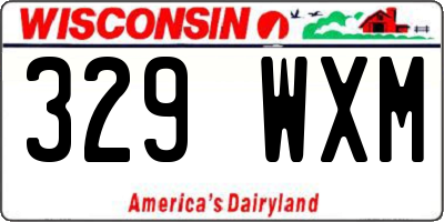WI license plate 329WXM