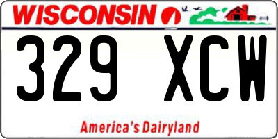 WI license plate 329XCW