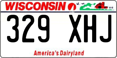 WI license plate 329XHJ