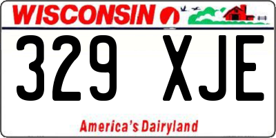 WI license plate 329XJE