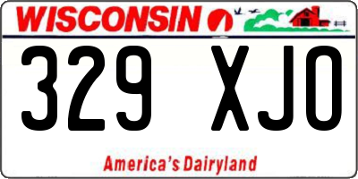 WI license plate 329XJO