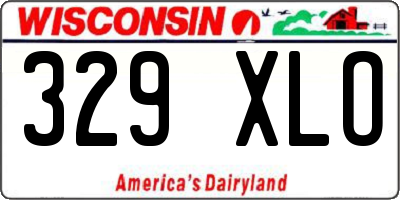WI license plate 329XLO