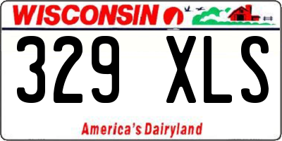 WI license plate 329XLS