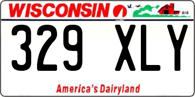 WI license plate 329XLY