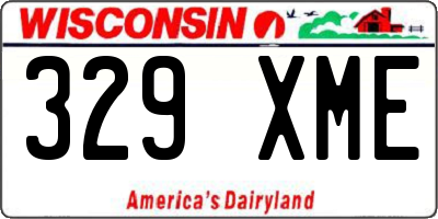 WI license plate 329XME