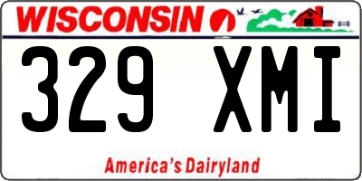 WI license plate 329XMI