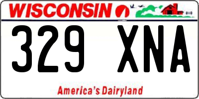 WI license plate 329XNA