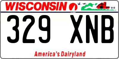 WI license plate 329XNB