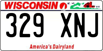 WI license plate 329XNJ