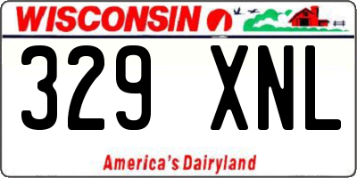 WI license plate 329XNL