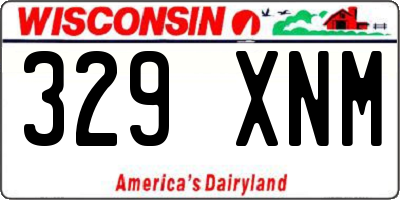 WI license plate 329XNM