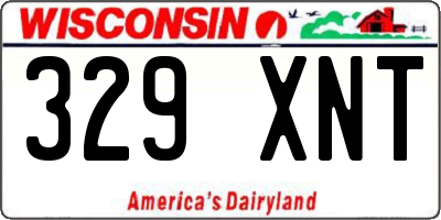 WI license plate 329XNT