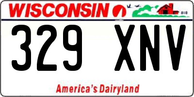 WI license plate 329XNV