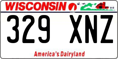WI license plate 329XNZ