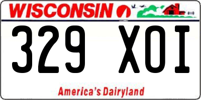 WI license plate 329XOI