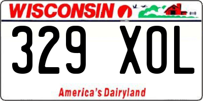 WI license plate 329XOL