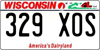 WI license plate 329XOS