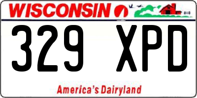 WI license plate 329XPD