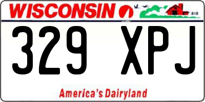 WI license plate 329XPJ