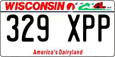 WI license plate 329XPP