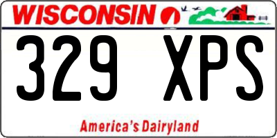WI license plate 329XPS