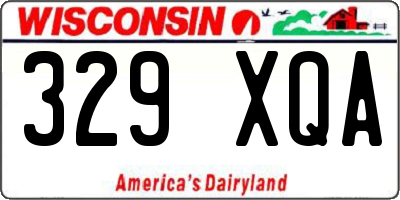 WI license plate 329XQA