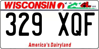 WI license plate 329XQF