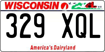 WI license plate 329XQL