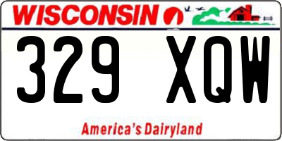 WI license plate 329XQW
