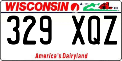 WI license plate 329XQZ