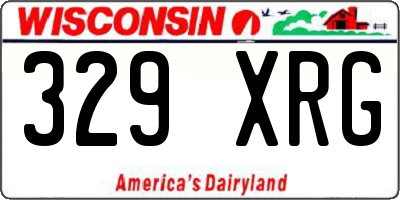 WI license plate 329XRG