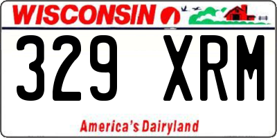 WI license plate 329XRM