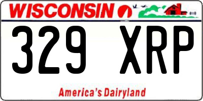 WI license plate 329XRP