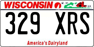 WI license plate 329XRS