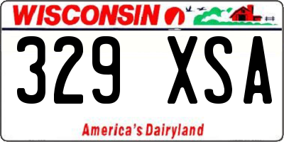 WI license plate 329XSA