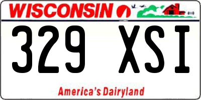 WI license plate 329XSI