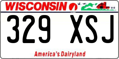 WI license plate 329XSJ